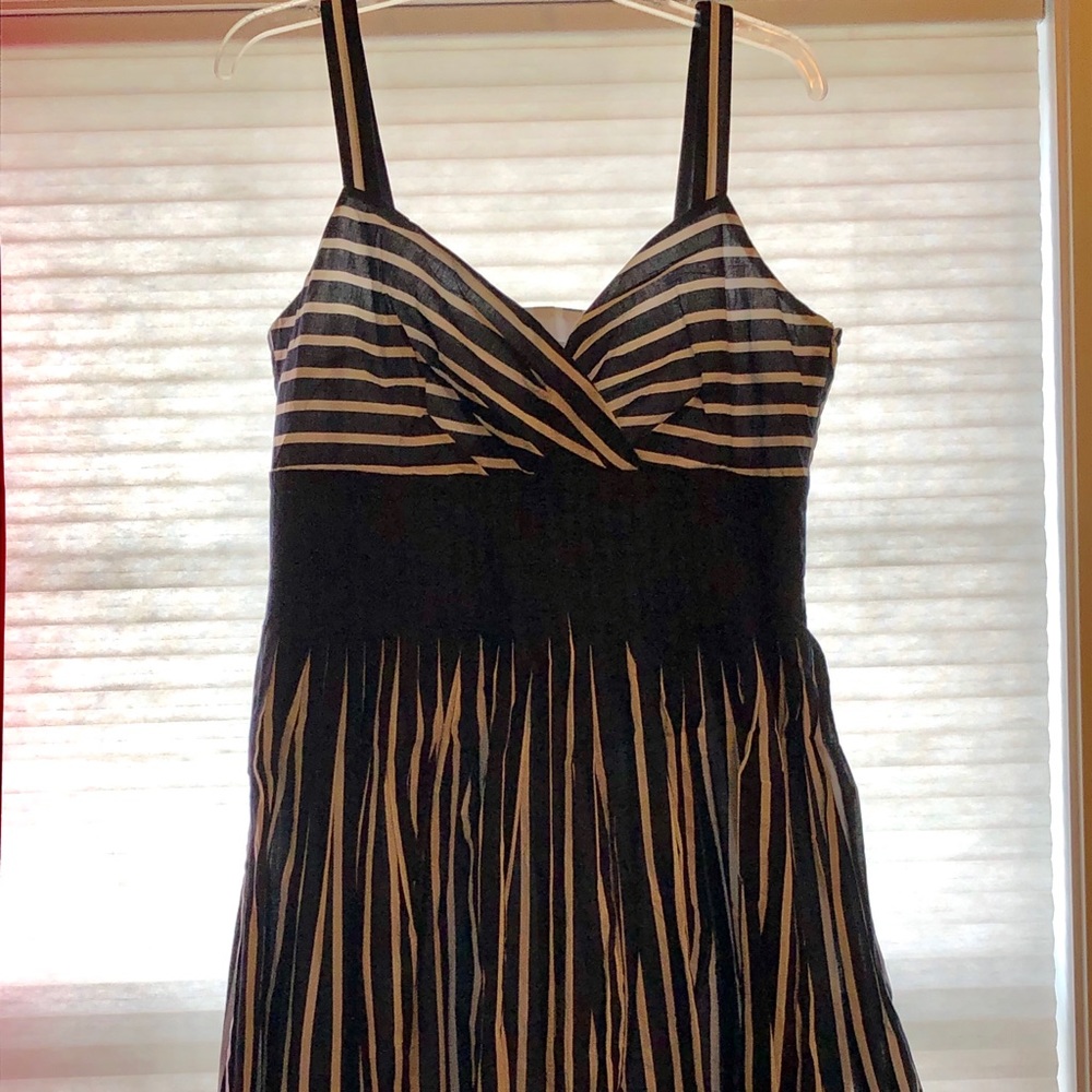 Evan Picone navy/white, 100% cotton spring dress